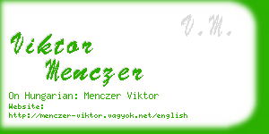 viktor menczer business card